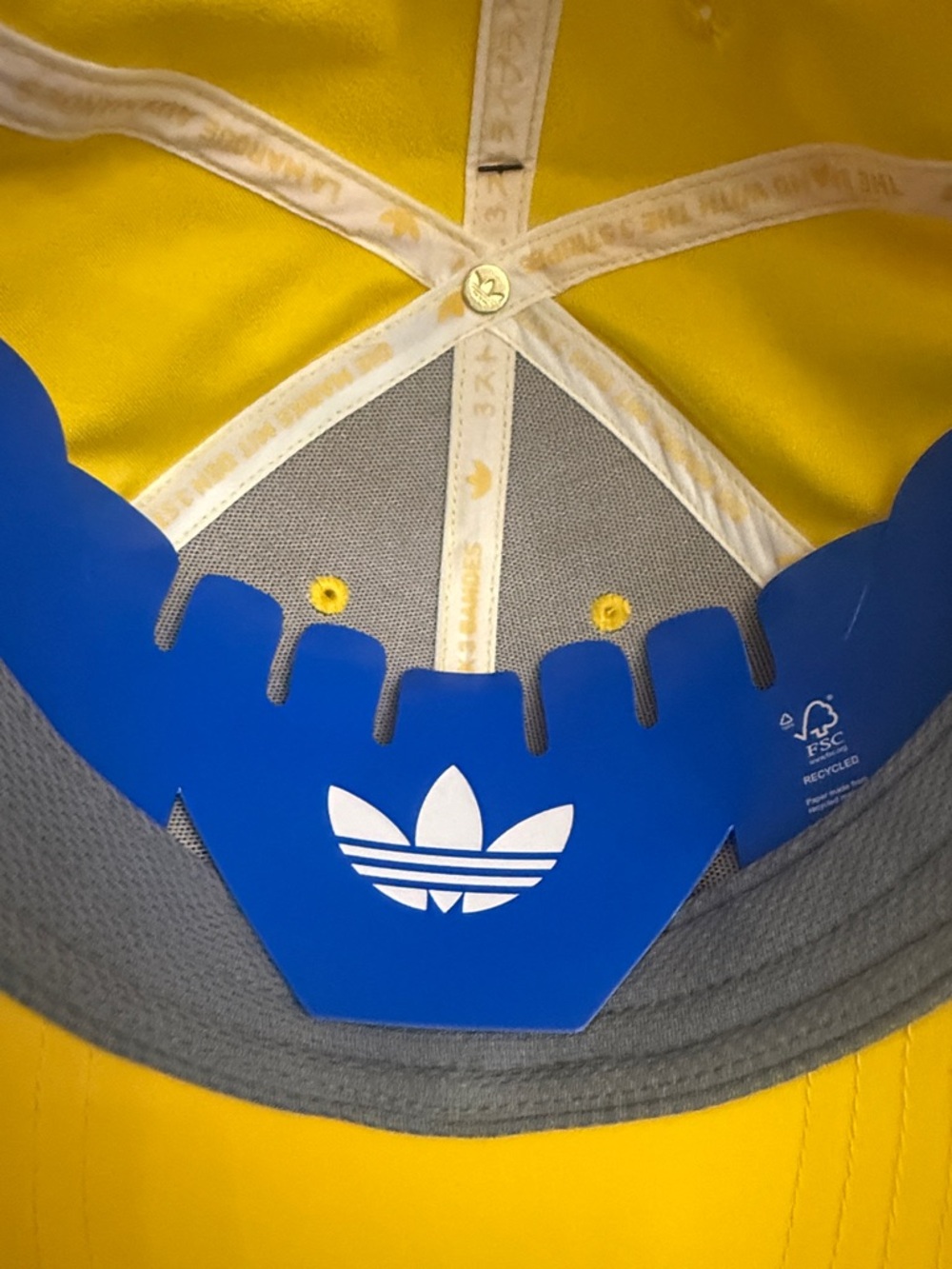 Adidas Men’s Yellow Trefoil Cap - Adjustable Fit - Picture 12 of 14